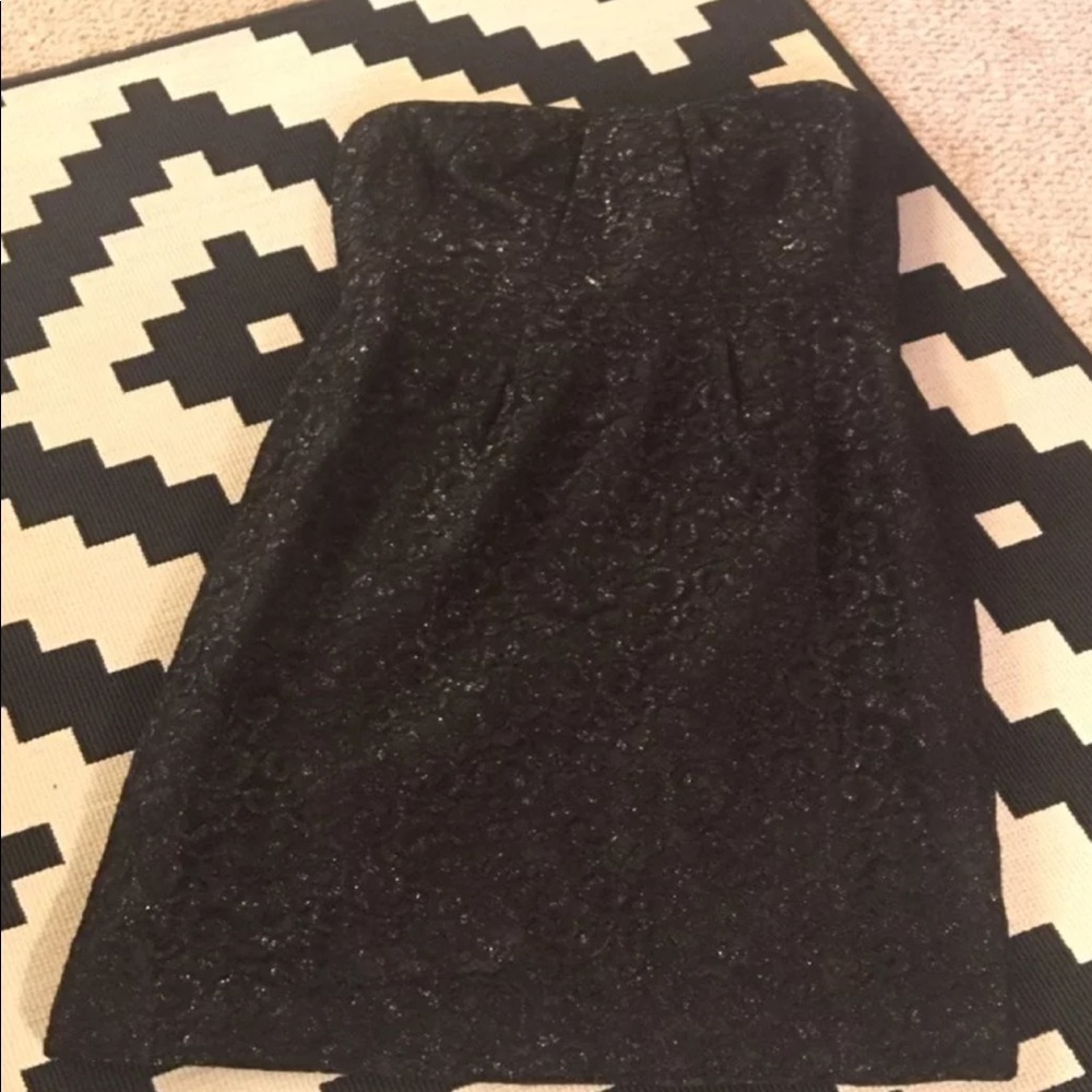 Jcrew shimmering lace overlay strapless dress
